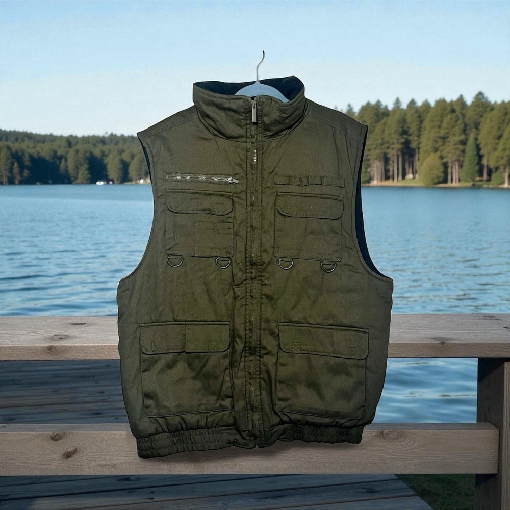 10W Apparel Workwear Men's Hunting/Fishing Vest XL Fleece Lined A-116 Gorpcore